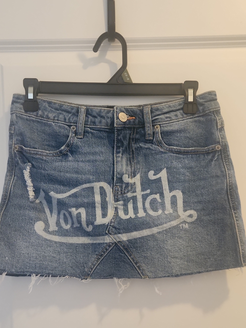 Von Dutch Blue Denim Mini Skirt Y2K